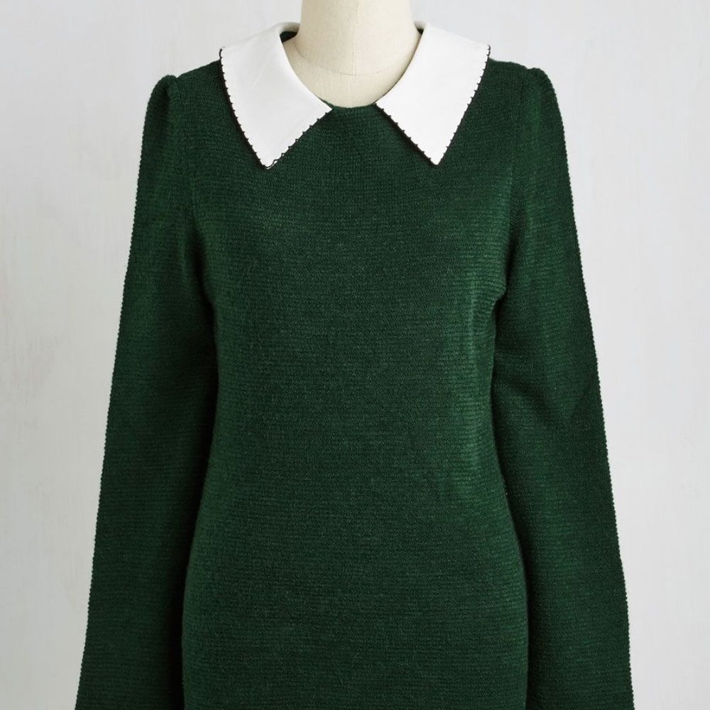 ModCloth Wine Appreciation Sweater in Pine